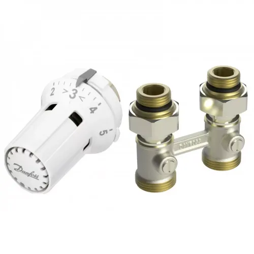 Комплект терморегулятора RLV-KB/ RTRW-K ДУ 15 | Danfoss 013G7232 Прямой