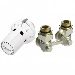 Комплект терморегулятора RLV-KB/ RTRW-K ДУ 15 | Danfoss 013G7234 Угловой