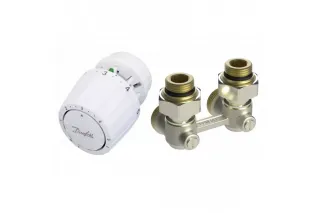 Комплект терморегулятора RLV-KB/RTR 7090 ДУ 20 | Danfoss 013G7225 Угловой