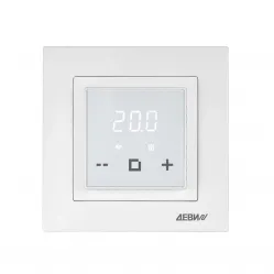 140F1064R — Терморегулятор ДЕВИ Classy c Wi-Fi белый, IP 21, размеры 84 x 84 x 50 мм, диапазон регулирования температуры 5...40 °С