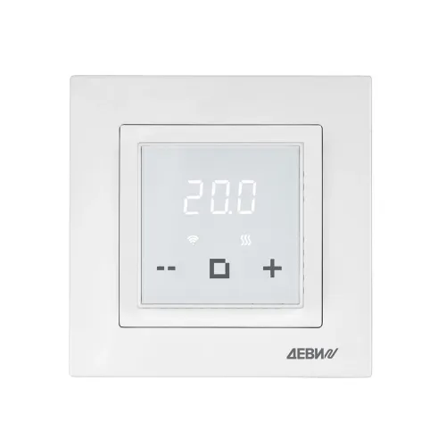 140F1064R — Терморегулятор ДЕВИ Classy c Wi-Fi белый, IP 21, размеры 84 x 84 x 50 мм, диапазон регулирования температуры 5...40 °С