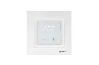 140F1030R — Терморегулятор ДЕВИ Base, IP 21, размеры 84 x 84 x 50 мм, диапазон регулирования температуры 5...40 °С
