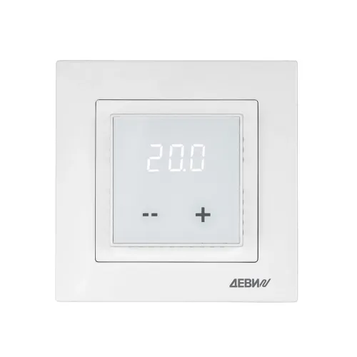 140F1030R — Терморегулятор ДЕВИ Base, IP 21, размеры 84 x 84 x 50 мм, диапазон регулирования температуры 5...40 °С