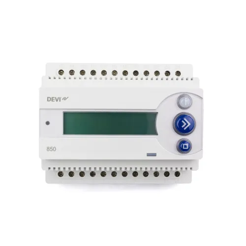 DEVIreg 850 IV 140F1084 — Программируемый микропроцессорный терморегулятор для систем снеготаяния, с блоком питания