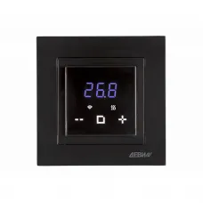 140F1069R — Терморегулятор ДЕВИ Classy c Wi-Fi черный, IP 21, размеры 84 x 84 x 50 мм, диапазон регулирования температуры 5...40 °С