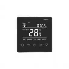 140F1143R — Терморегулятор ДЕВИ Prime c Wi-Fi черный IP 21, размеры 87 x 87 x 42 мм, диапазон регулирования температуры 5...40 °С