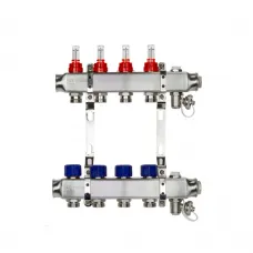 Комплект коллекторов SSM-7RF set с расходомерами и кронштейнами, 7 контуров
