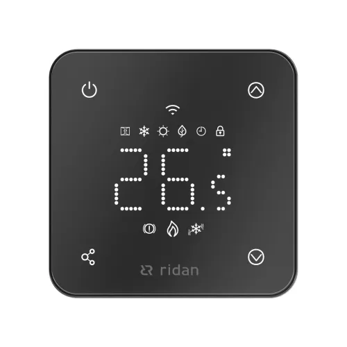 Комнатный термостат RSmart-FB с Wi-Fi подключением 230V, черный