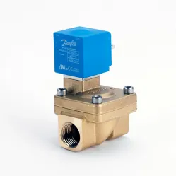 Клапан электромагнитный EV220W, Ду 14 мм, латунь,NBR,G 1/2, НЗ, с катушкой AS 230AS 220-230В, 50 Гц