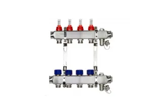 Комплект коллекторов SSM-3RF set с расходомерами и кронштейнами, 3 контура