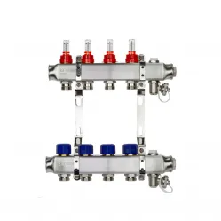 Комплект коллекторов SSM-11RF set с расходомерами и кронштейнами, 11 контуров