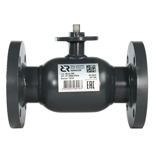 Ридан RJIP Premium 065N0232R — Кран шаровой FF DN65 PN16 GF (фланцевый, под привод, стандартный проход)